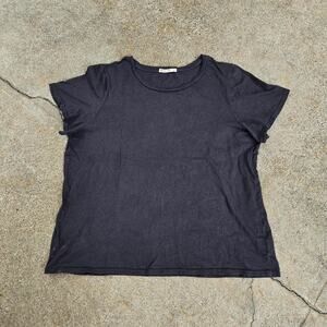 Vtg Y2k MARINE LAYER Plain Minimal Lightweight Scoop Neck T Shirt L Made In USA